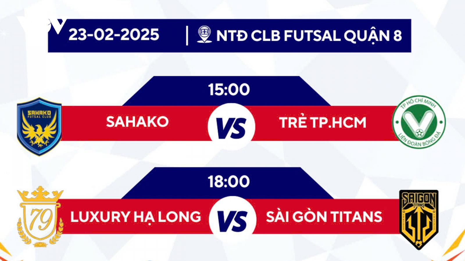 Lịch thi đấu lượt 2 Giải Futsal HDBank VĐQG 2025
