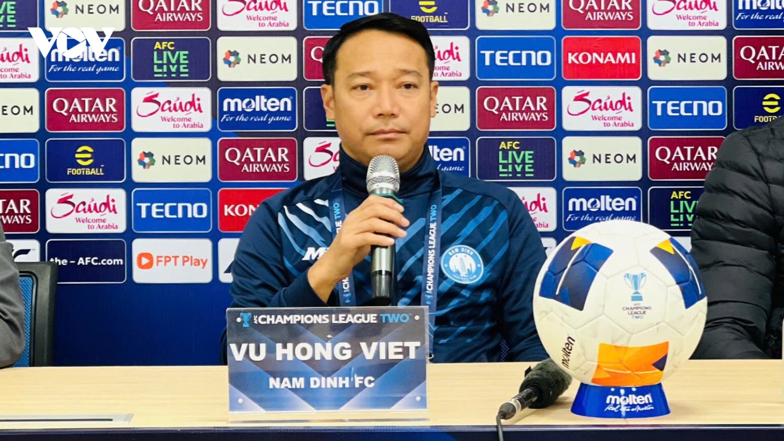 HLV Vũ Hồng Việt: Nam Định sẽ không bỏ cuộc ở trận lượt về tại Nhật Bản