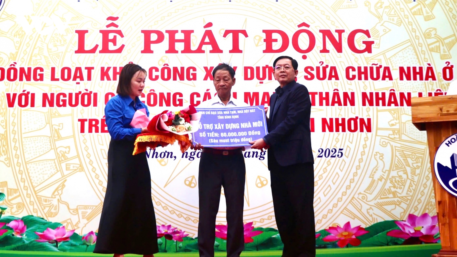 Bình Định đồng loạt khởi công xây nhà hỗ trợ hộ khó khăn và gia đình chính sách