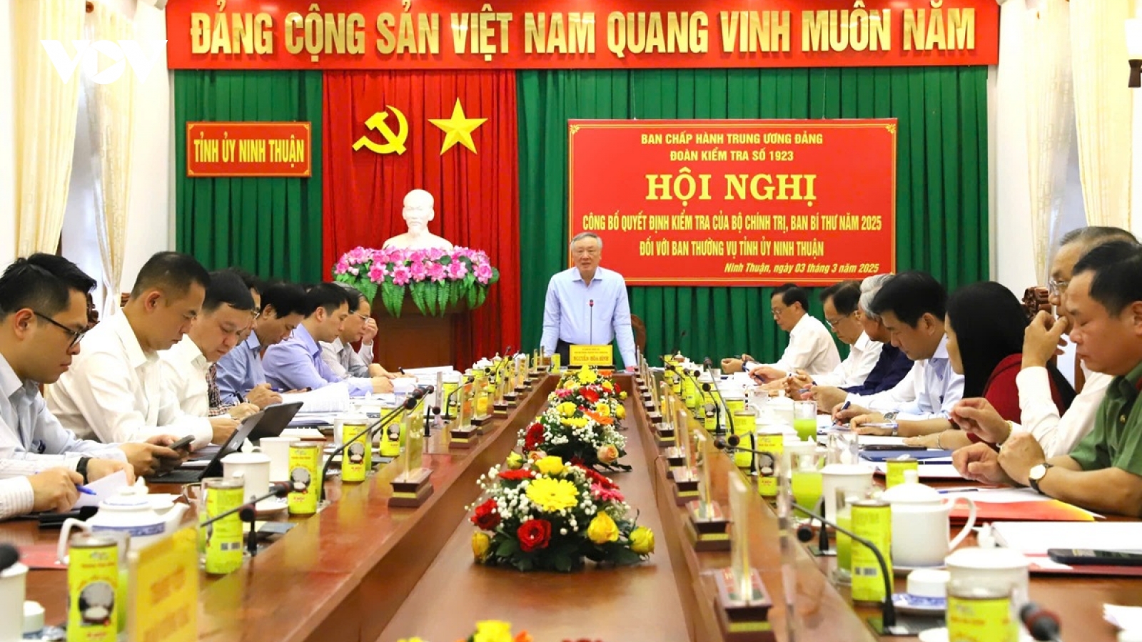 Đoàn kiểm tra 1923 của Bộ Chính trị làm việc với Tỉnh ủy Ninh Thuận