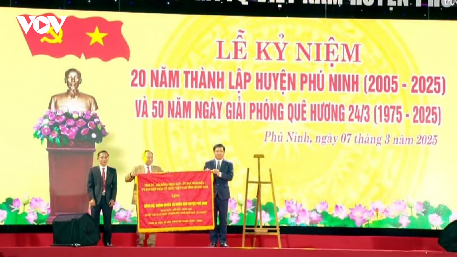 Sau 20 năm, tổng giá trị sản xuất huyện Phú Ninh (Quảng Nam) tăng 45 lần