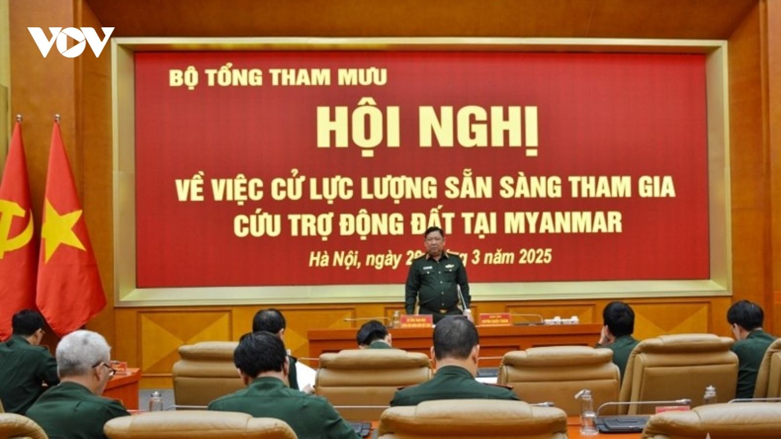 Bộ Quốc phòng tổ chức lực lượng hỗ trợ Myanmar khắc phục hậu quả động đất