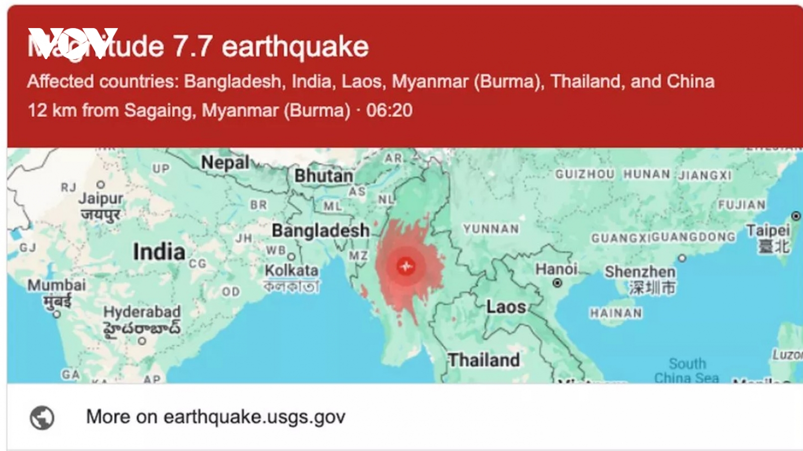 Trận động đất ở Myanmar có thể có cường độ thực tế lên tới 8,2 độ?