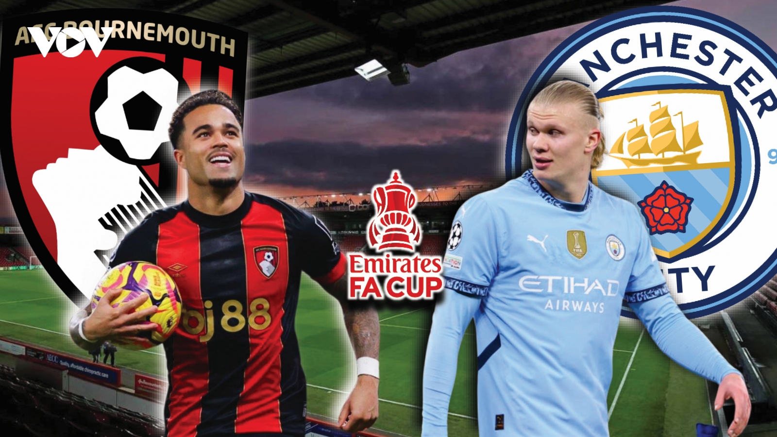 Dự đoán kết quả và đội hình ra sân trận Bournemouth vs Man City