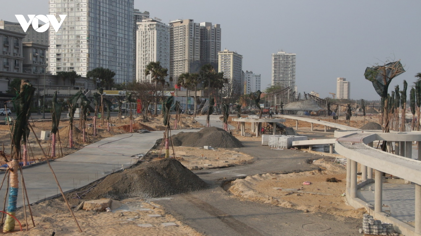 Dự án chỉnh trang trục đường Thùy Vân ở Vũng Tàu đạt hơn 60% tiến độ