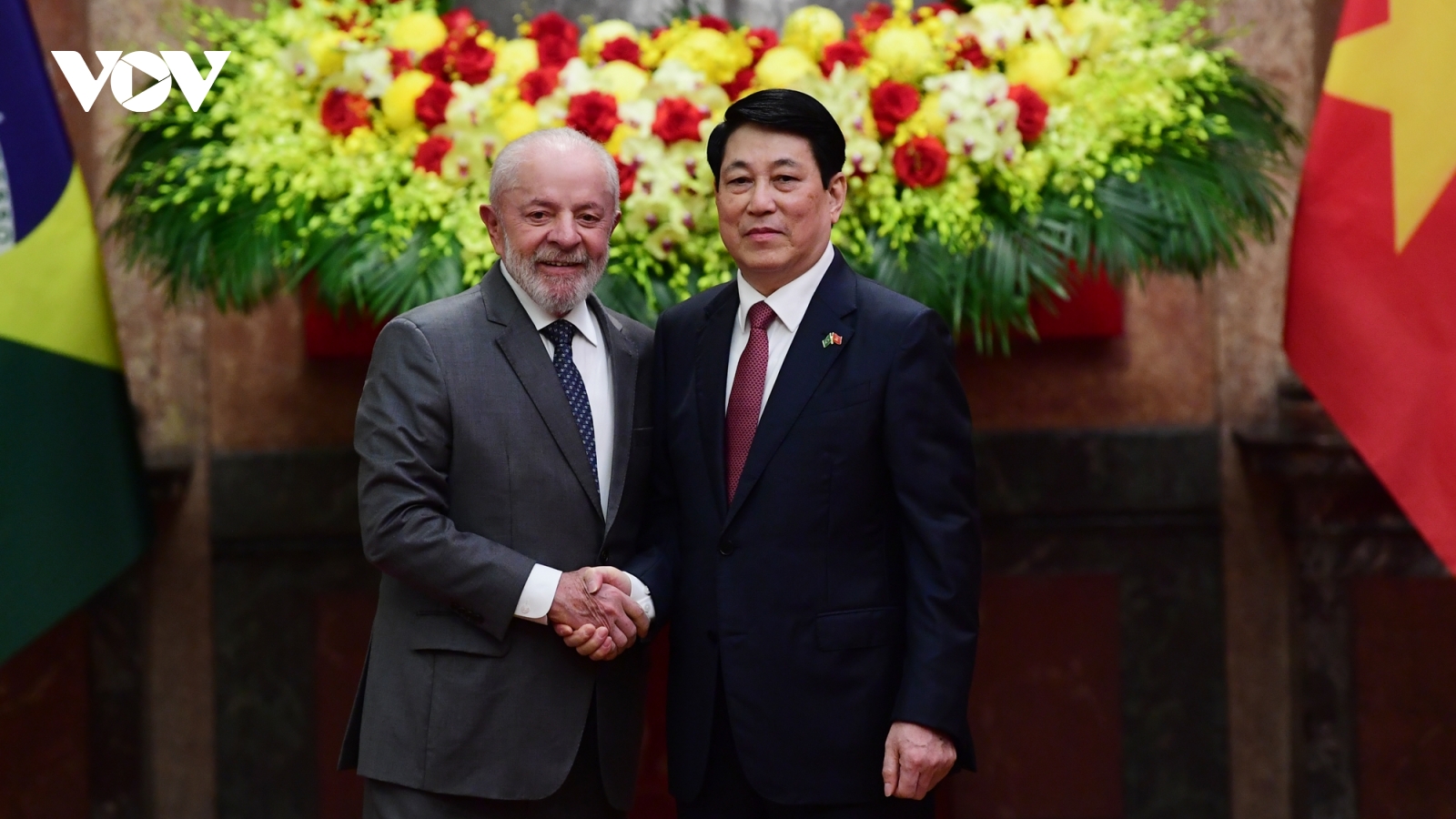 Chủ tịch nước Lương Cường chủ trì lễ đón Tổng thống Brasil Lula da Silva
