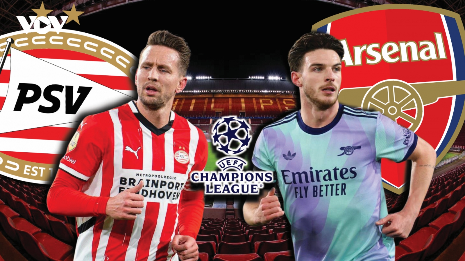 Dự đoán kết quả và đội hình ra sân trận PSV vs Arsenal