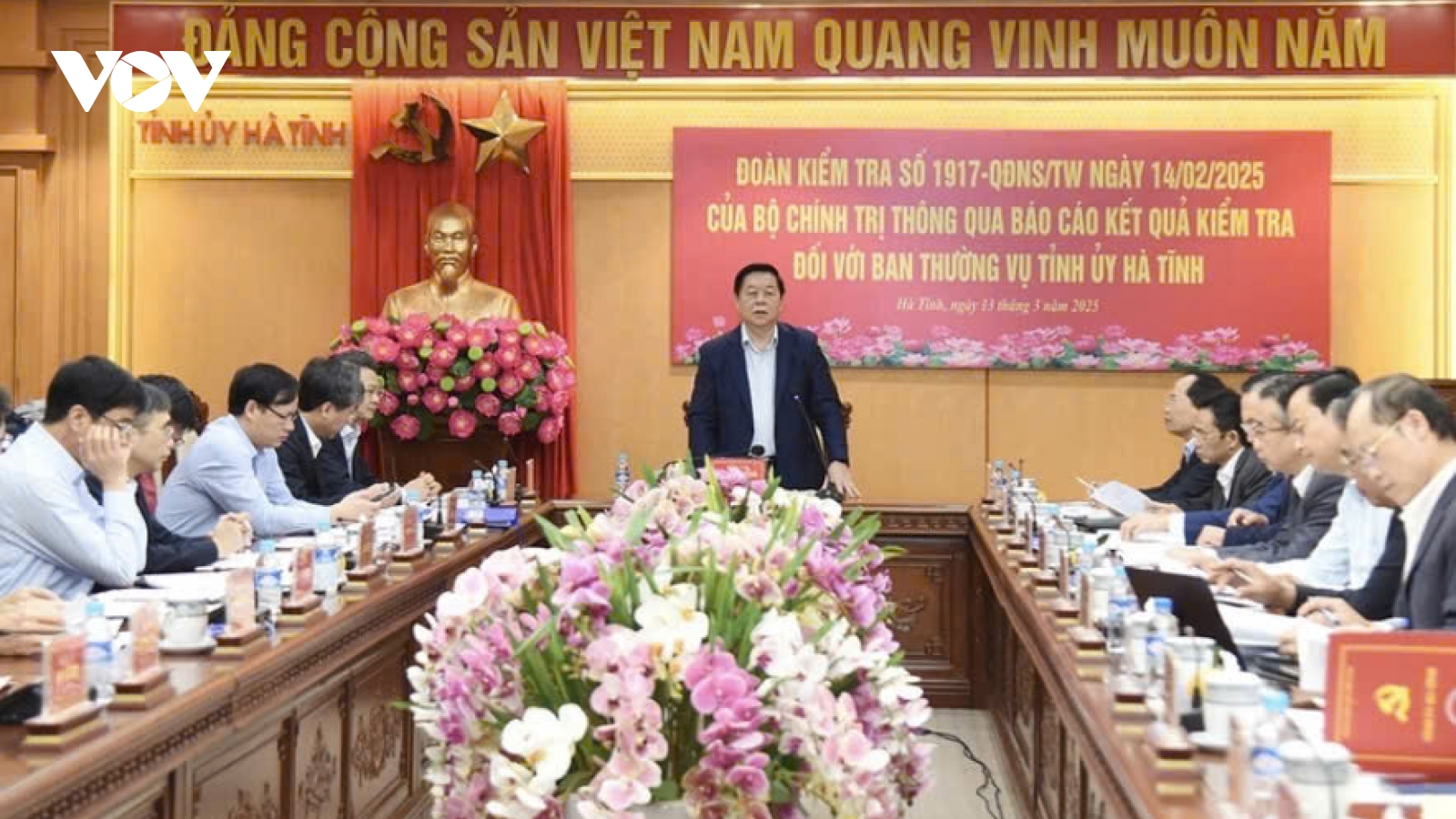 Thông qua kết quả kiểm tra đối với Ban Thường vụ Tỉnh ủy Hà Tĩnh