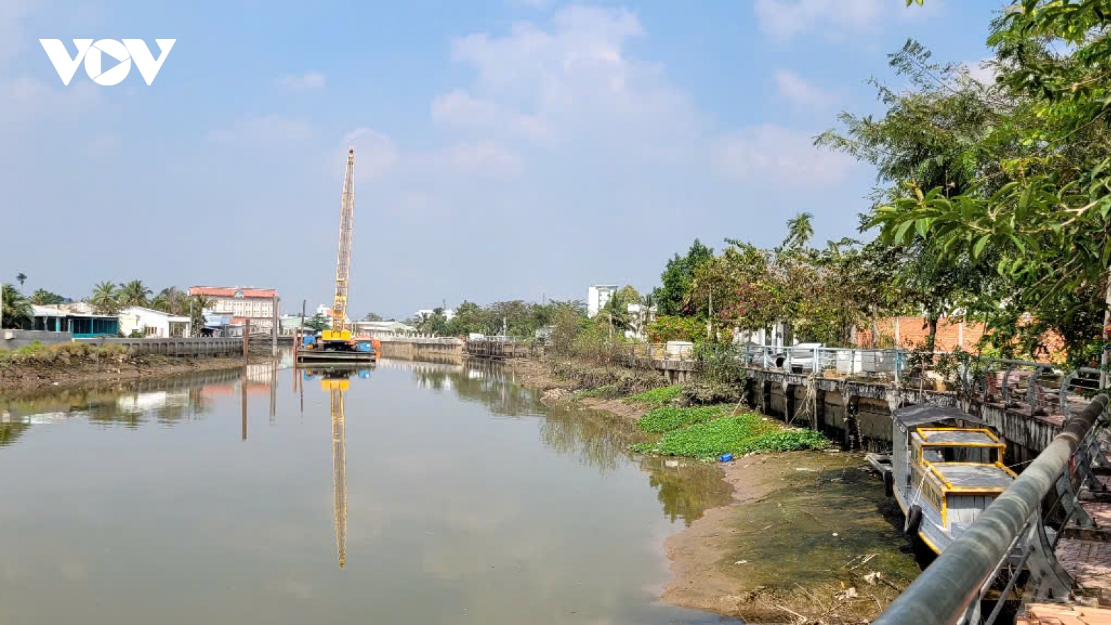 Dự án Đường dọc hai bờ sông Bảo Định (Tiền Giang) nhà thầu "chờ" mặt bằng