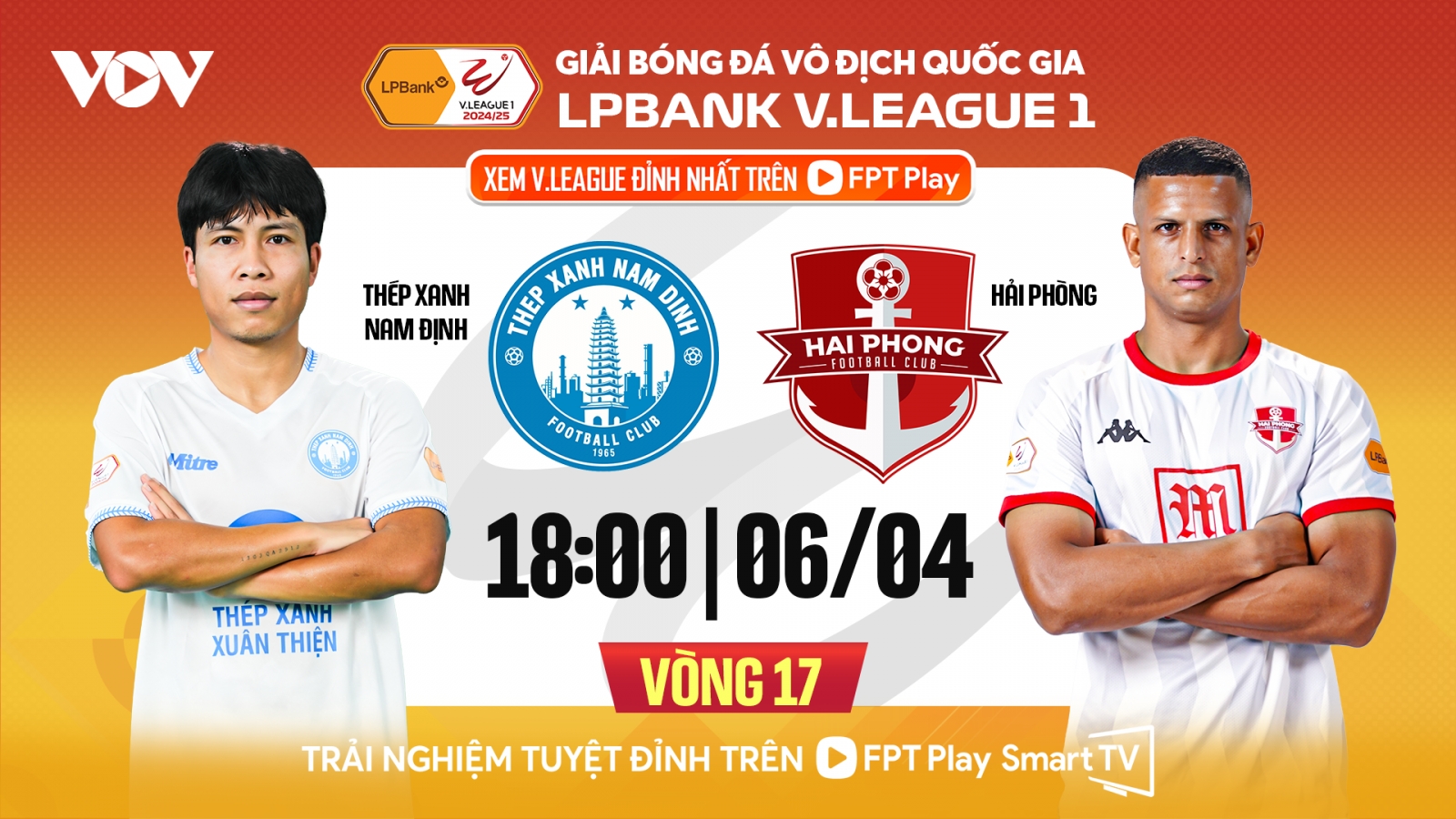 Lịch thi đấu bóng đá Việt Nam hôm nay 6/4