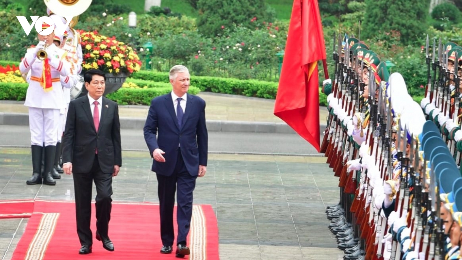 Welcome ceremony for King of Belgium in Hanoi