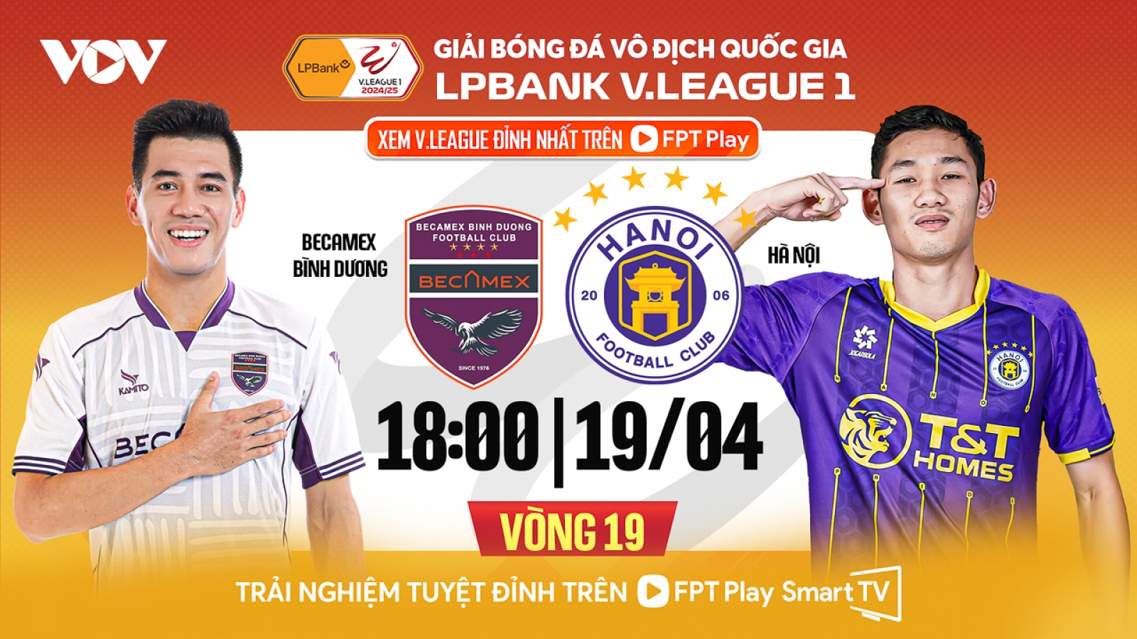 Lịch thi đấu bóng đá Việt Nam hôm nay 19/4