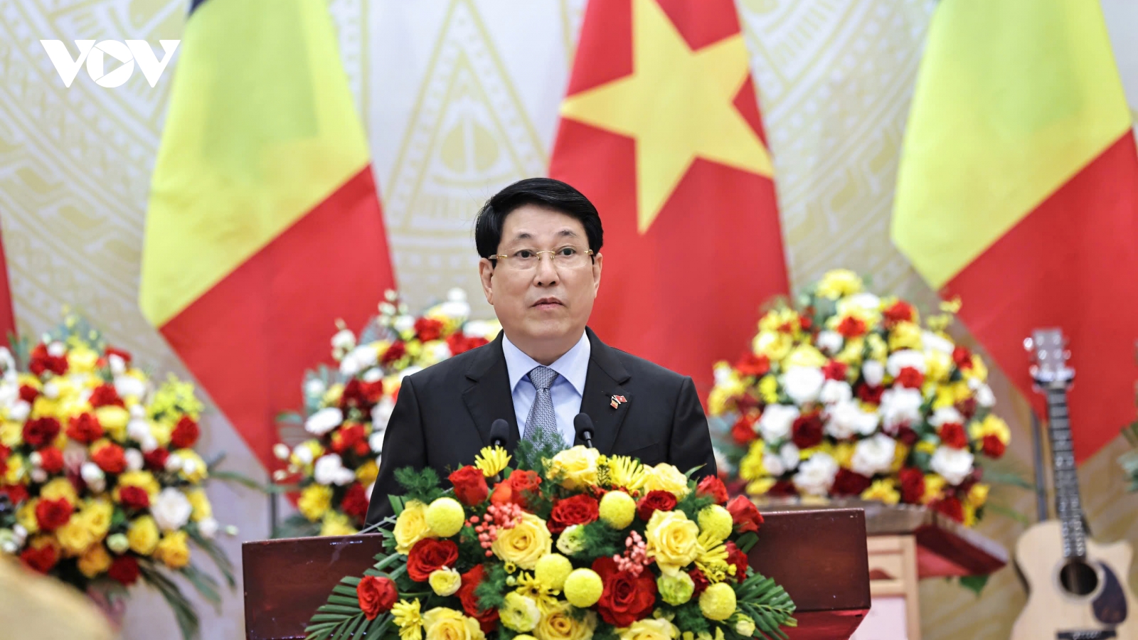 Chủ tịch nước Lương Cường chủ trì chiêu đãi cấp Nhà nước Nhà Vua Bỉ