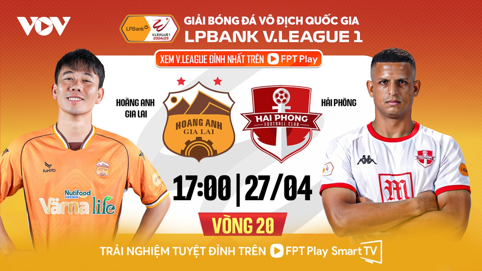 Lịch thi đấu bóng đá Việt Nam hôm nay 27/4