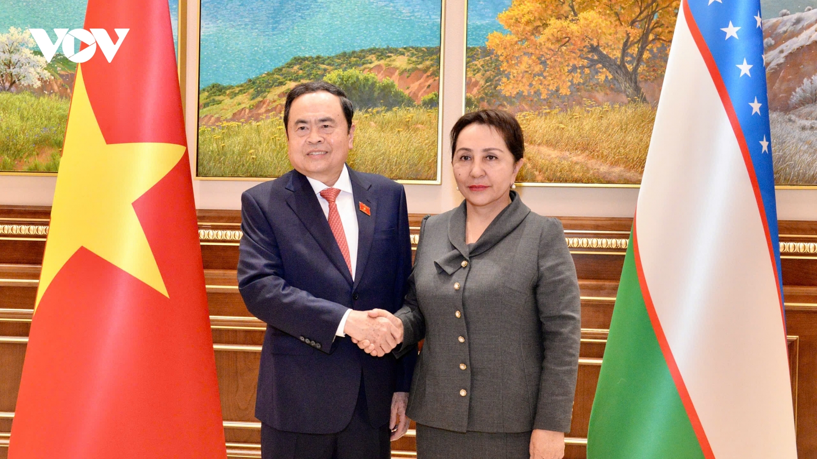 Chủ tịch Quốc hội Trần Thanh Mẫn hội đàm với Chủ tịch Thượng viện Uzbekistan
