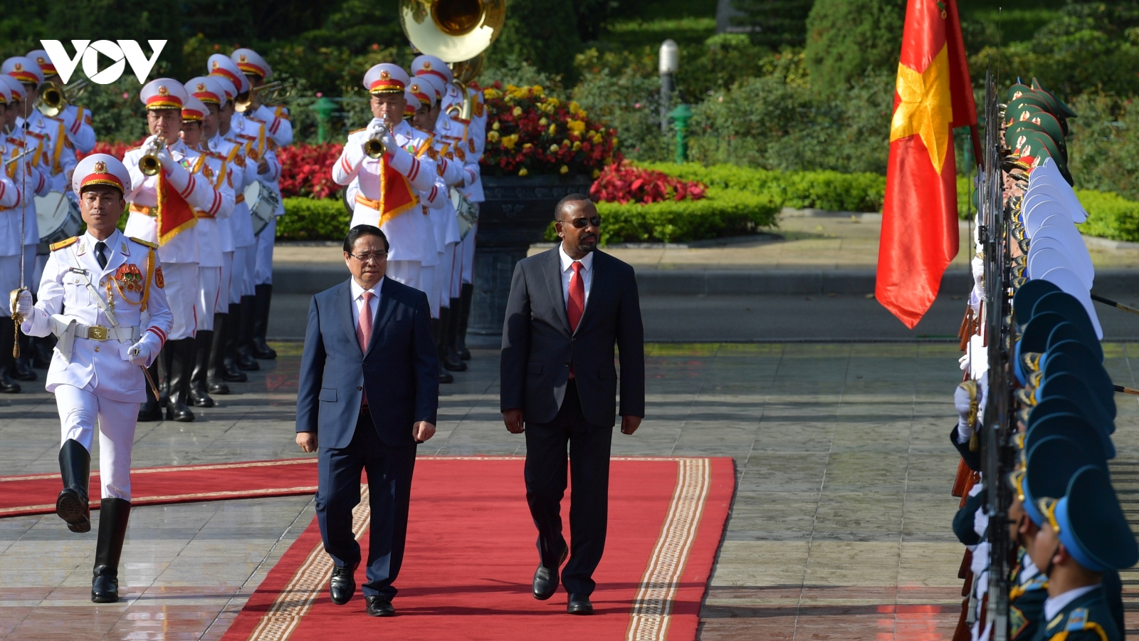 Lễ đón Thủ tướng Ethiopia và Phu nhân thăm chính thức Việt Nam