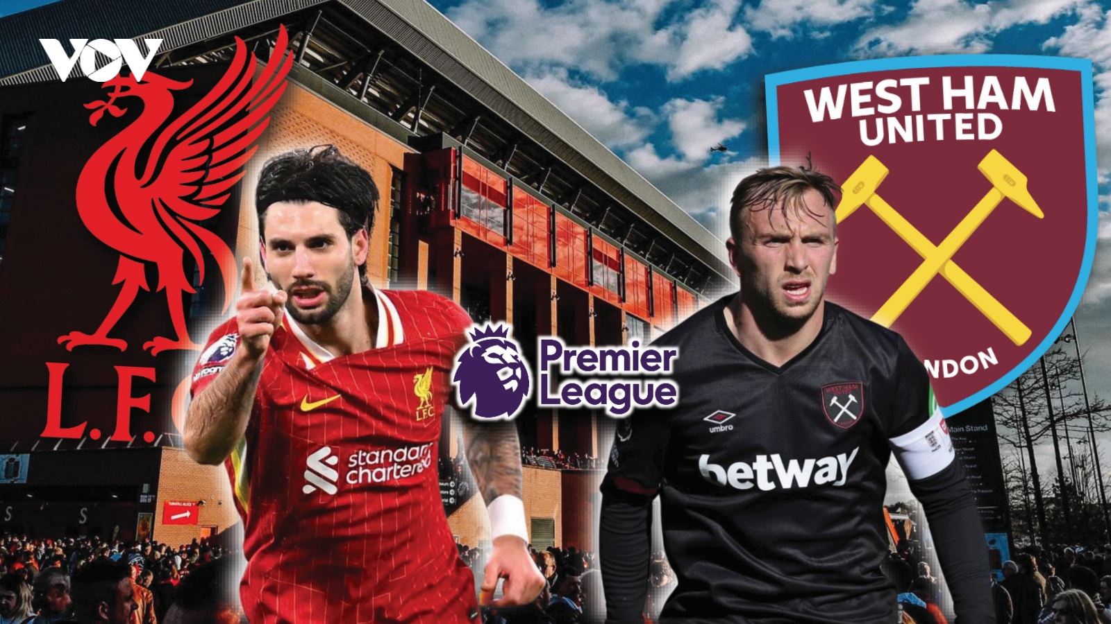 Dự đoán kết quả và đội hình ra sân trận Liverpool vs West Ham