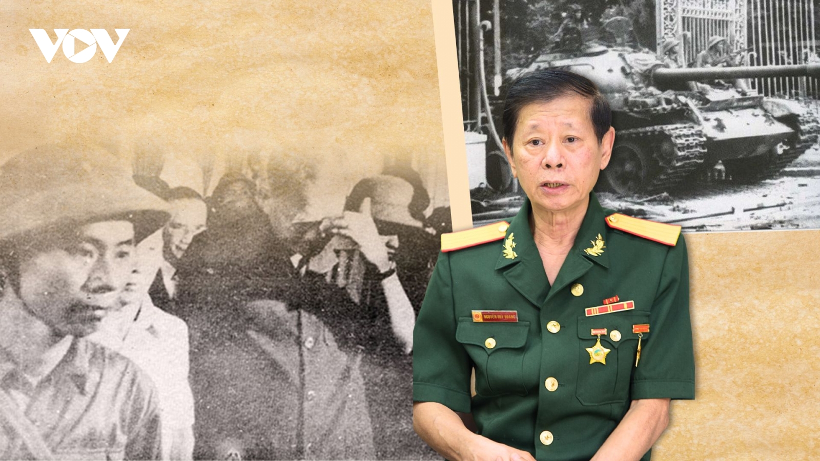 Khoảnh khắc áp giải Dương Văn Minh đến Đài phát thanh đọc tuyên bố đầu hàng