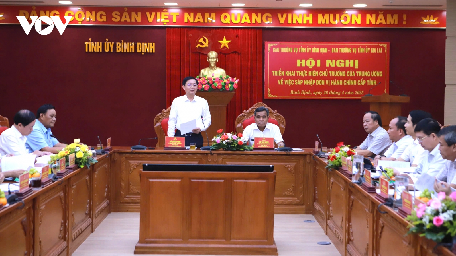 Ban Thường vụ Bình Định và Gia Lai bàn phương án sáp nhập tỉnh