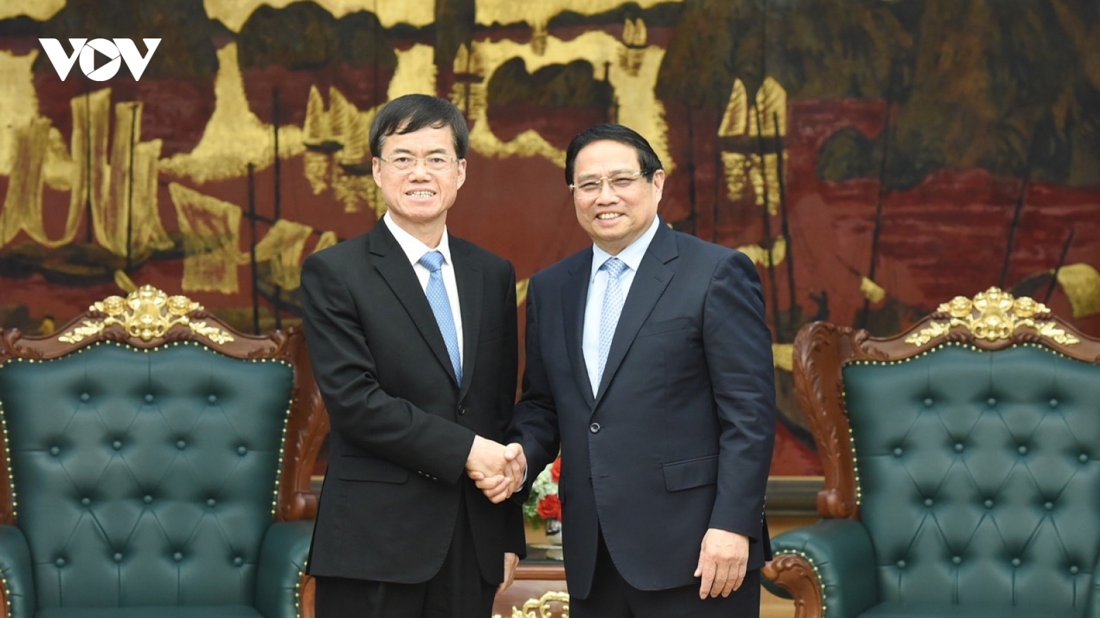Thủ tướng Phạm Minh Chính tiếp Bộ trưởng Bộ Công tác về quân nhân xuất ngũ Trung Quốc