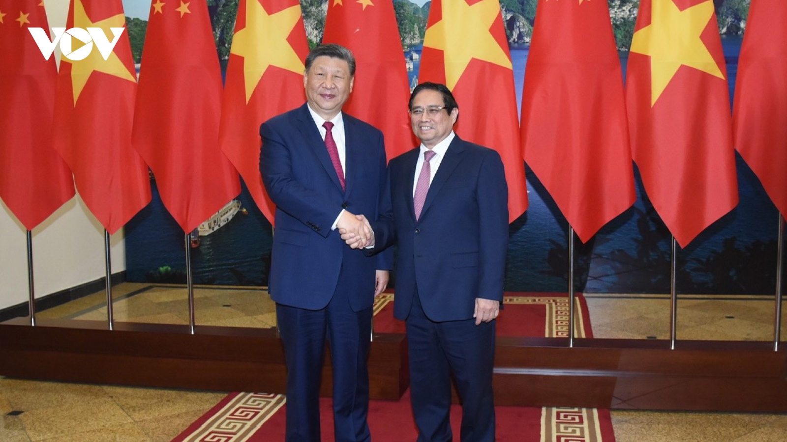 Thủ tướng Phạm Minh Chính hội kiến Tổng Bí thư, Chủ tịch nước Trung Quốc Tập Cận Bình