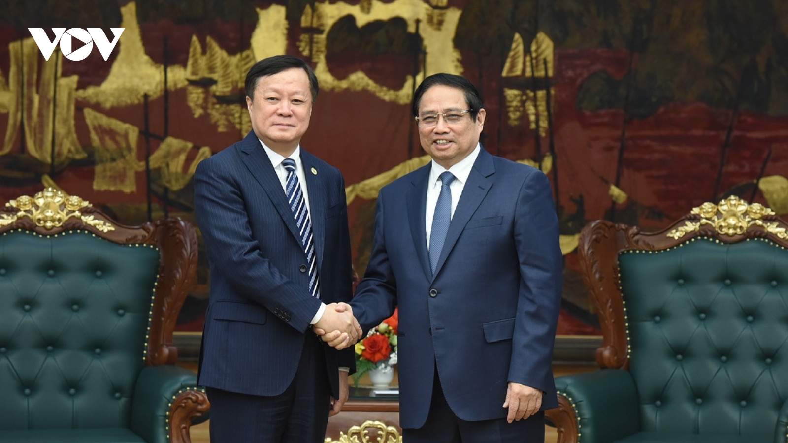 Thủ tướng Phạm Minh Chính tiếp Chủ tịch Tập đoàn Máy bay thương mại Trung Quốc
