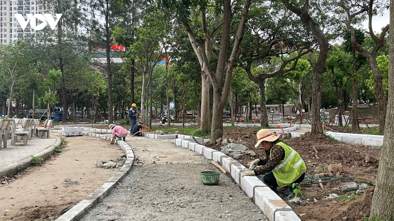Công viên Cầu Giấy đang dần “lột xác” sau hơn 3 tháng cải tạo