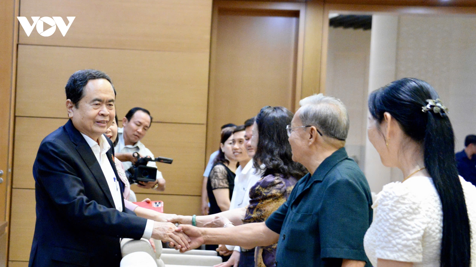 Chủ tịch Quốc hội Trần Thanh Mẫn gặp mặt Đoàn ĐBQH tỉnh Hậu Giang