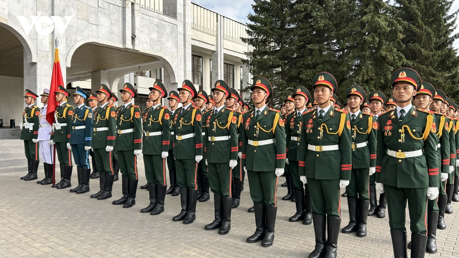 Đoàn Việt Nam tham gia buổi Tổng duyệt Lễ duyệt binh trên Quảng trường Đỏ