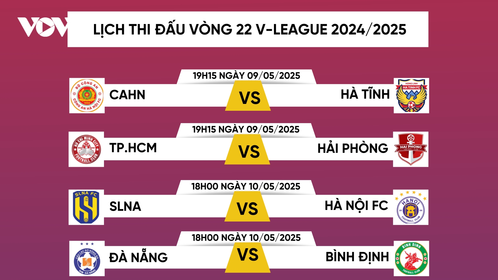 Lịch thi đấu vòng 22 V-League 2024/2025: Tâm điểm chung kết ngược
