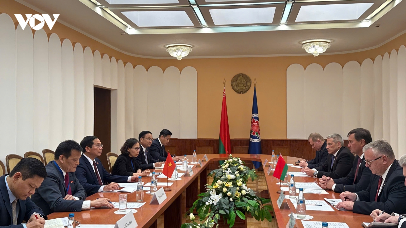 Phó Thủ tướng, Bộ trưởng Ngoại giao Bùi Thanh Sơn gặp Bộ trưởng Ngoại giao Belarus