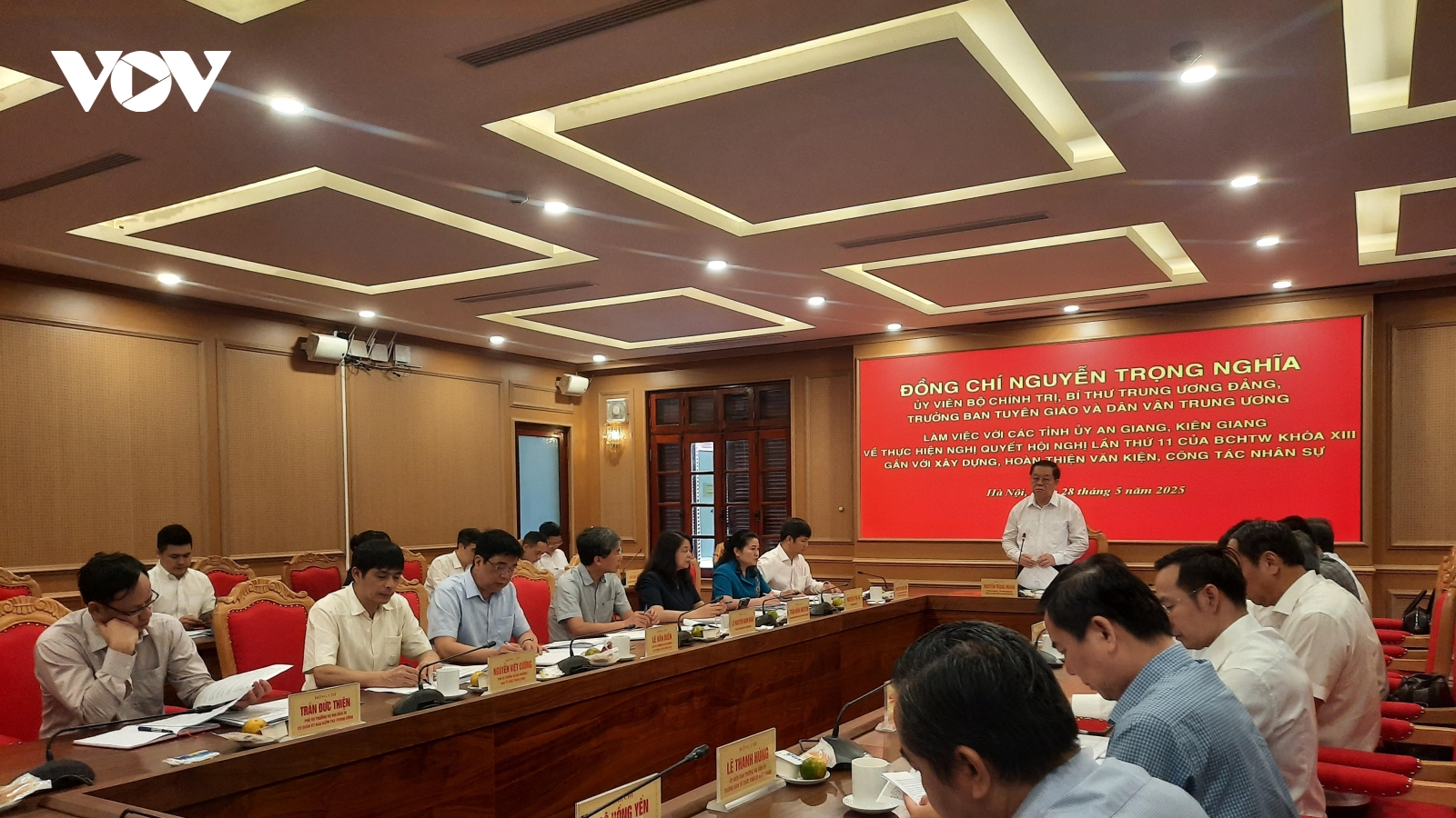 Ông Nguyễn Trọng Nghĩa làm việc với Tỉnh ủy An Giang, Kiên Giang về tổ chức bộ máy
