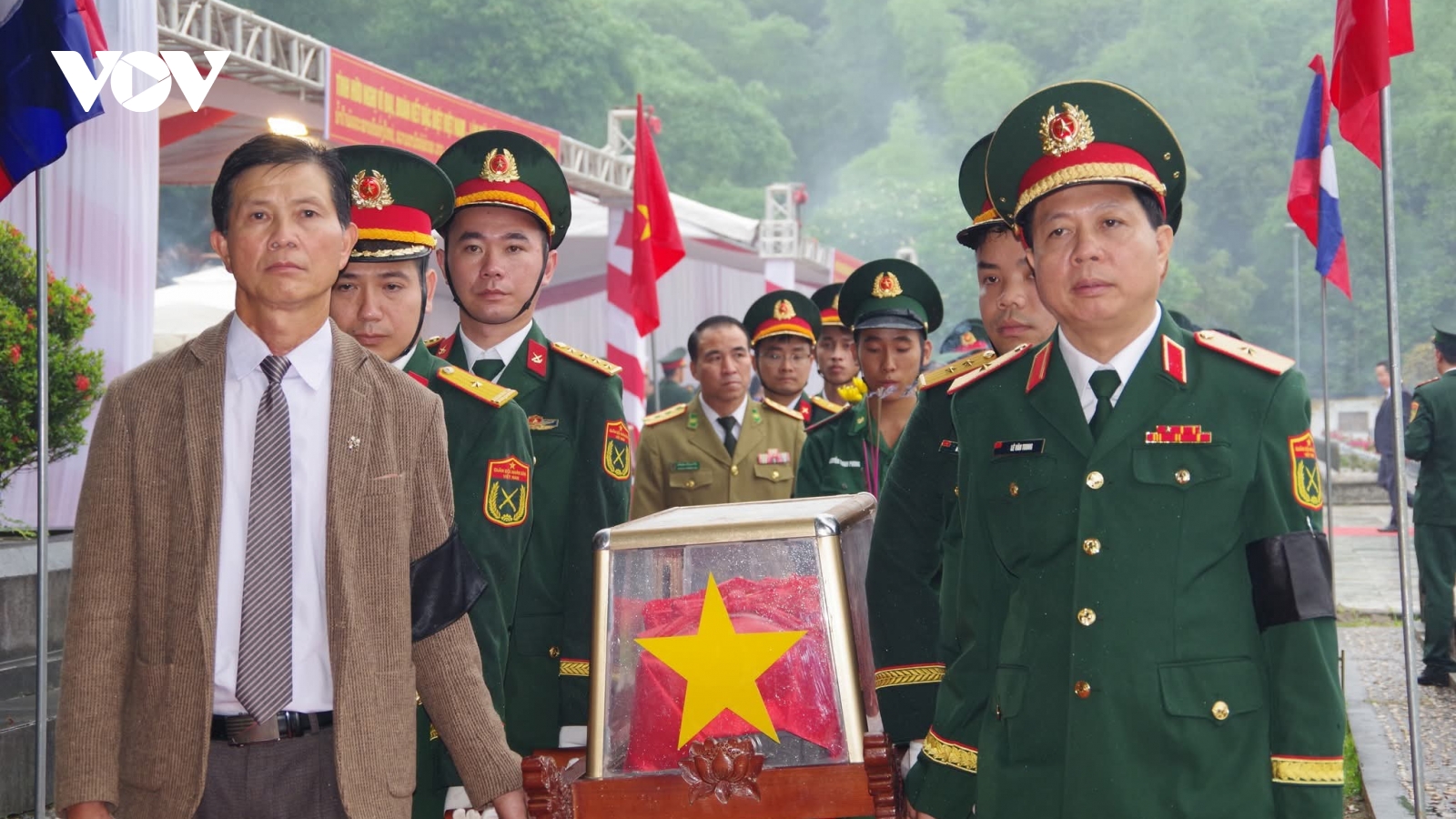 Thanh Hóa, truy điệu, an táng 21 hài cốt liệt sĩ Việt Nam hy sinh tại Lào