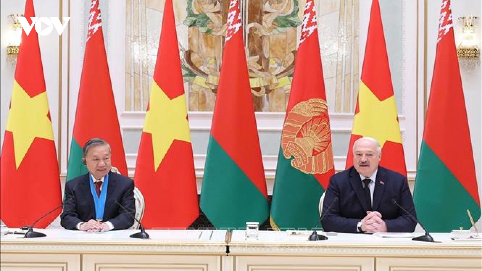 Tổng Bí thư Tô Lâm và Tổng thống Lukashenko họp báo thông tin kết quả hội đàm