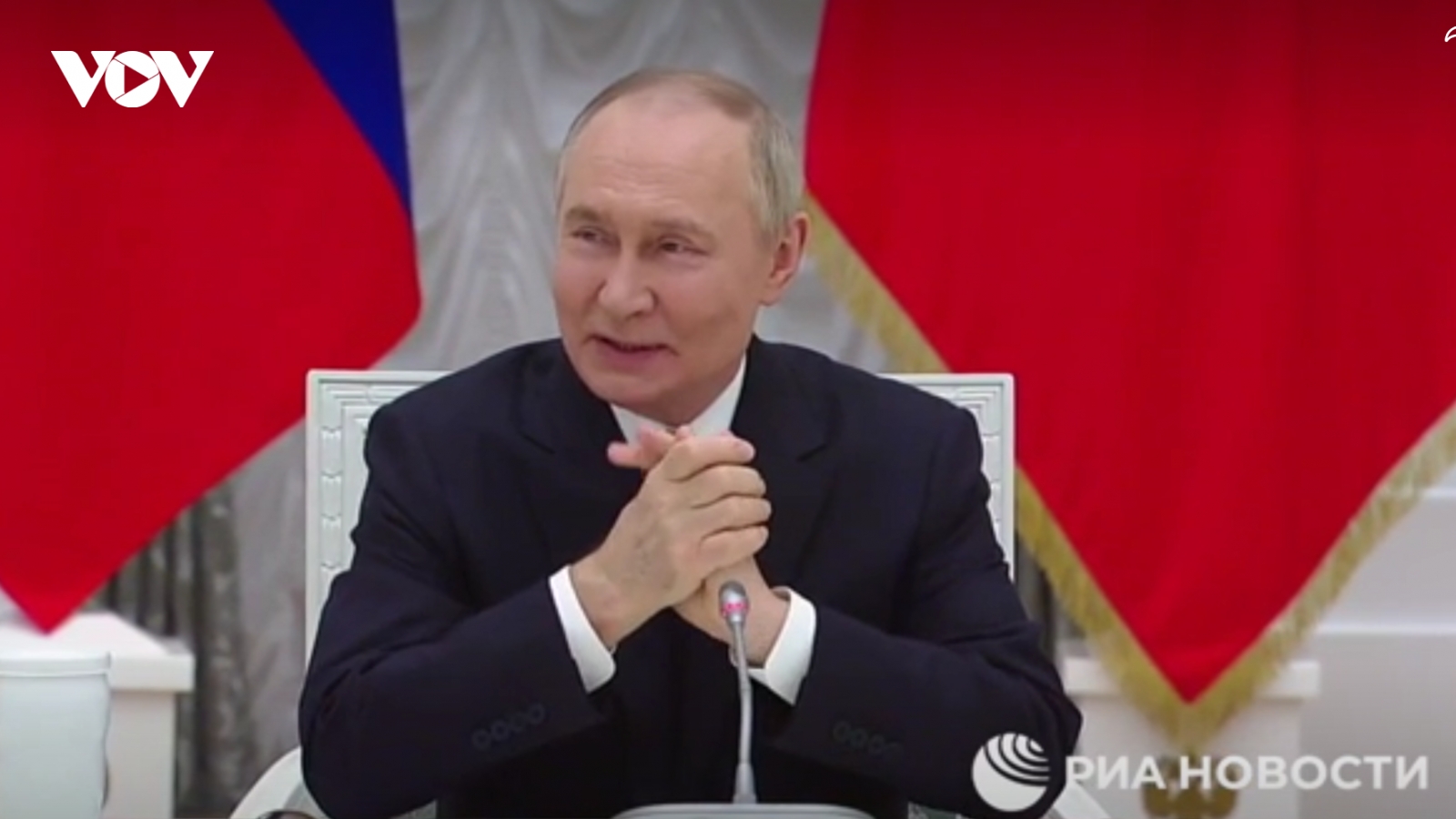 Tổng thống Nga Vladimir Putin họp với giới doanh nghiệp tại Điện Kremlin