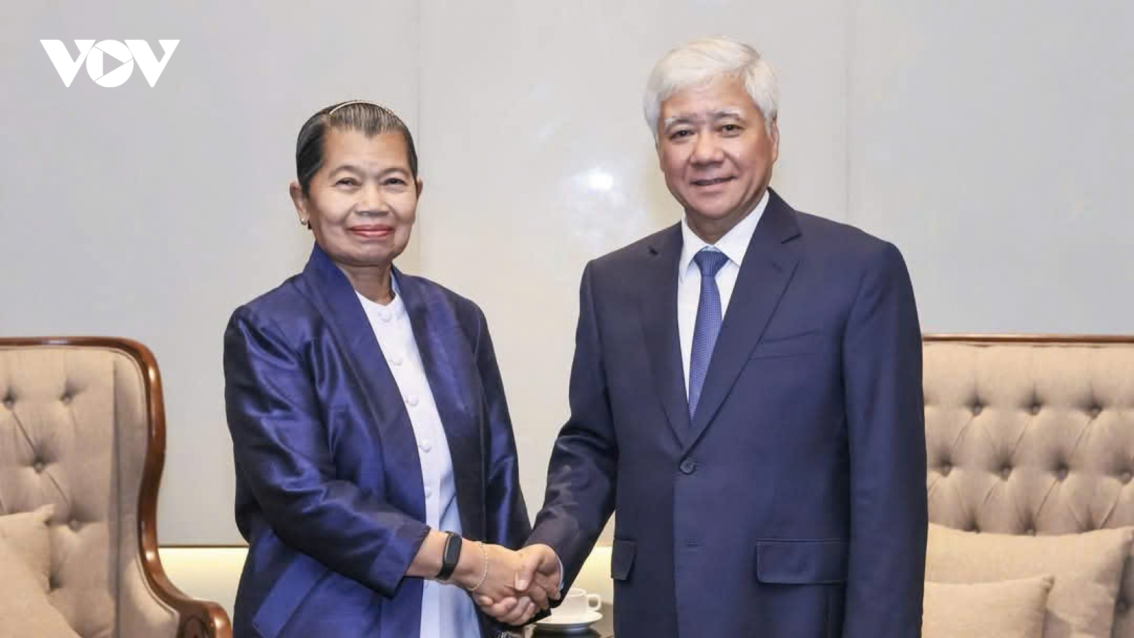 Ông Đỗ Văn Chiến tiếp Đoàn đại biểu cấp cao Đảng Nhân dân Campuchia