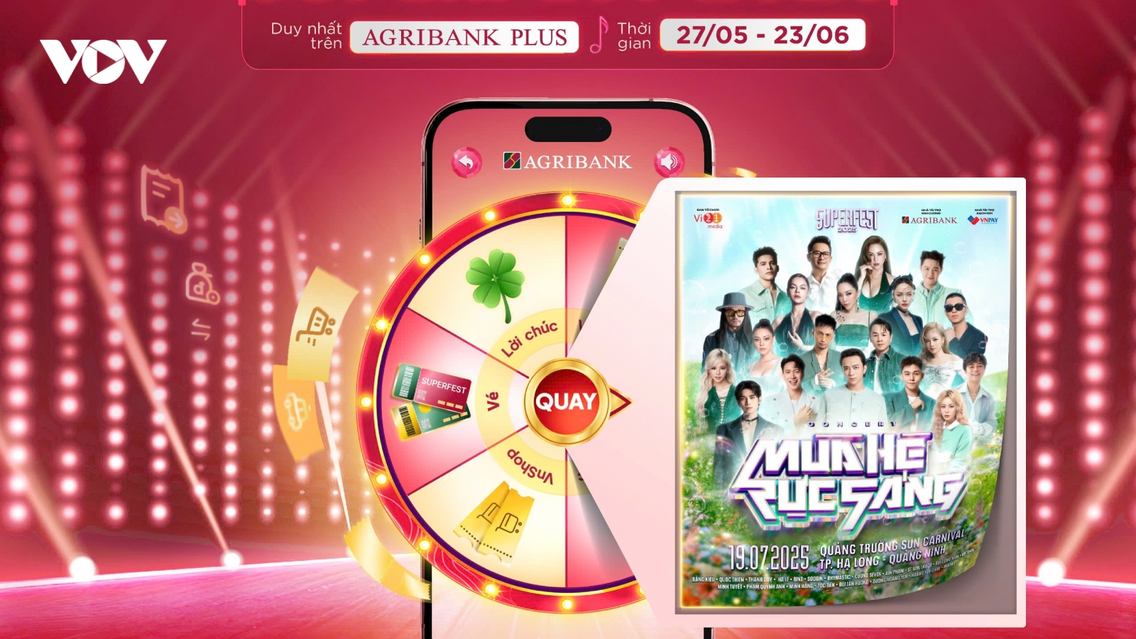 “Săn - Tặng vé Superfest 2025” miễn phí, ưu đãi cực khủng cùng Agribank
