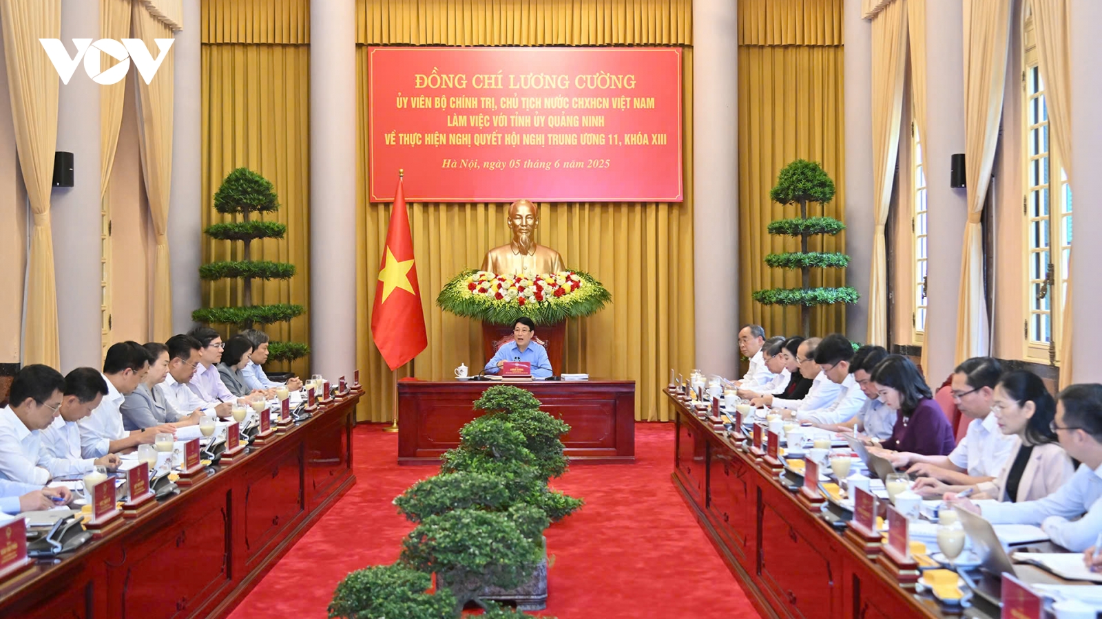 Chủ tịch nước Lương Cường làm việc với Tỉnh ủy Quảng Ninh