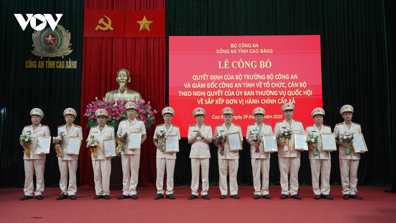 Công an Cao Bằng: Tuyệt đối không để gián đoạn công việc khi kiện toàn bộ máy