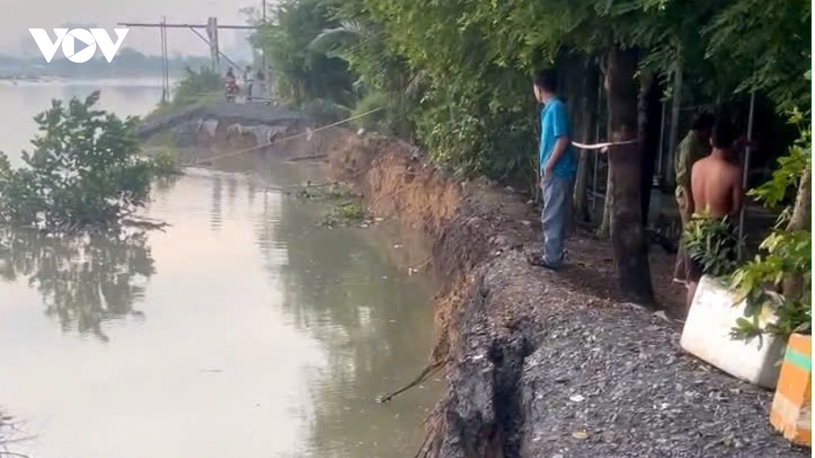 Sạt lở đê sông Sài Gòn, di dời khẩn cấp 4 hộ dân