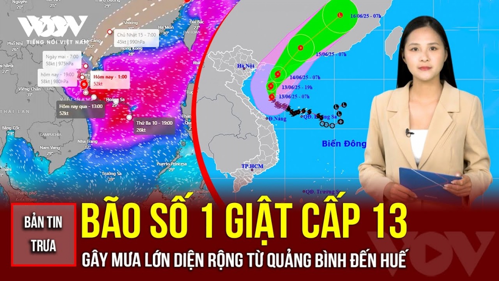 Bản tin tổng hợp: Bão số 1 gây mưa lớn diện rộng từ Quảng Bình đến Huế