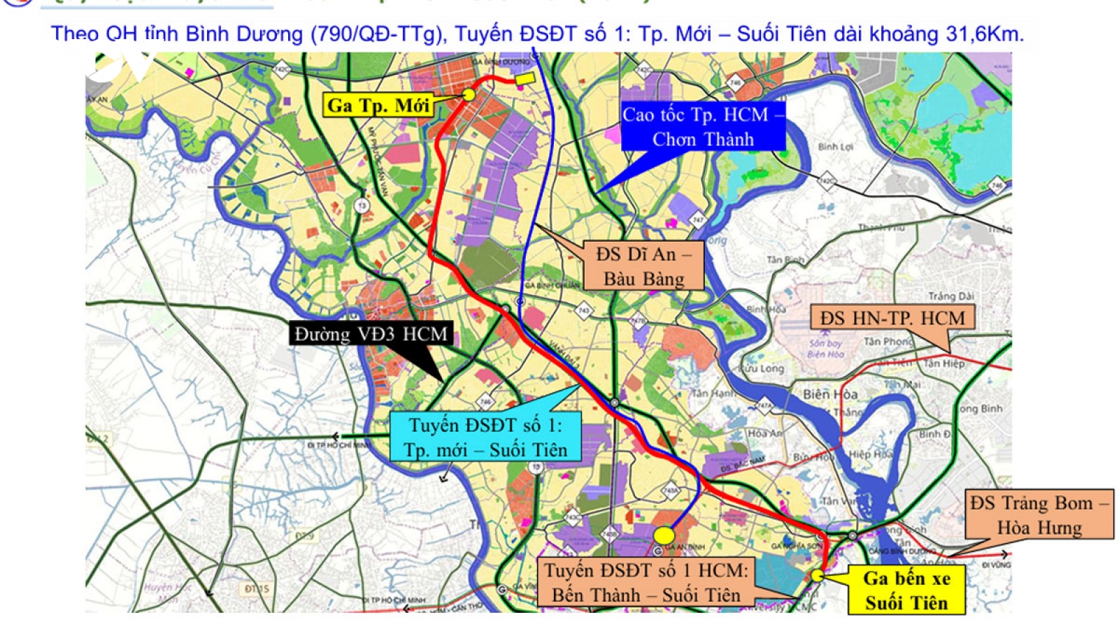 Bình Dương dự kiến làm tuyến metro trên cao nối TP.HCM