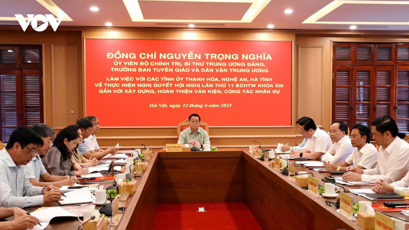 Ông Nguyễn Trọng Nghĩa làm việc với các tỉnh về sắp xếp, tổ chức bộ máy