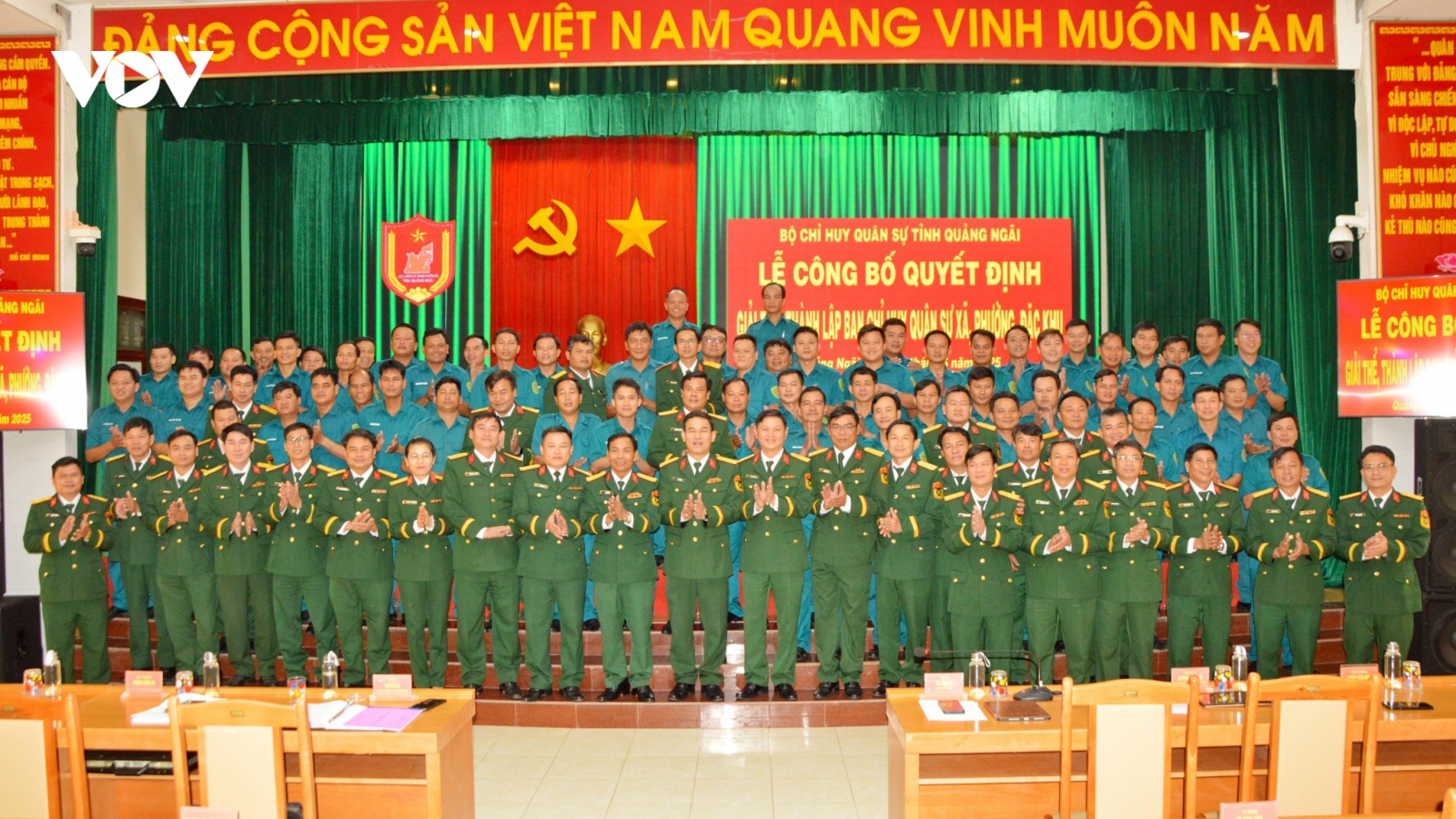 Quảng Ngãi công bố quyết định thành lập ban CHQS xã, phường, đặc khu mới
