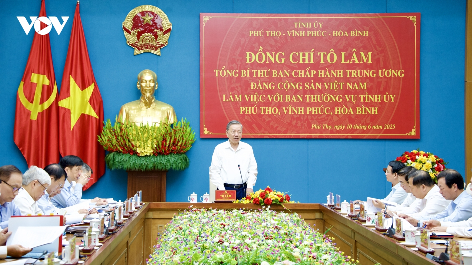 Tổng Bí thư Tô Lâm làm việc với Ban Thường vụ Tỉnh ủy Phú Thọ, Vĩnh Phúc, Hòa Bình