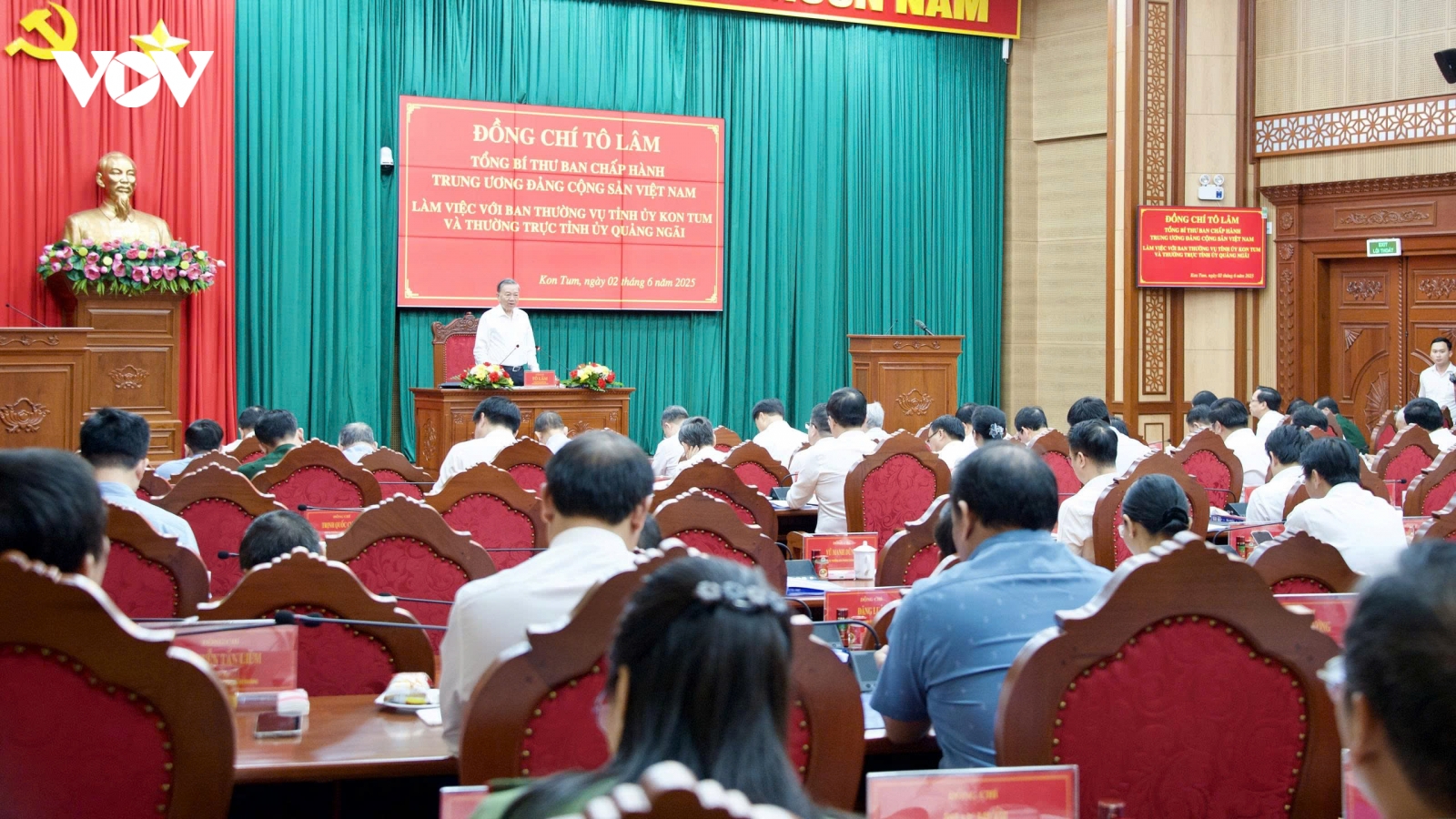 Tổng Bí thư Tô Lâm làm việc với Ban thường vụ Tỉnh uỷ KonTum và Quảng Ngãi