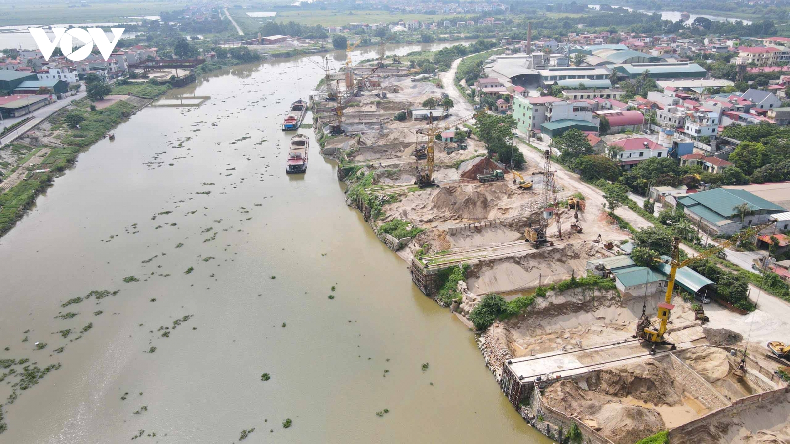 Bắc Giang tăng cường quản lý hoạt động khai thác cát, sỏi lòng sông