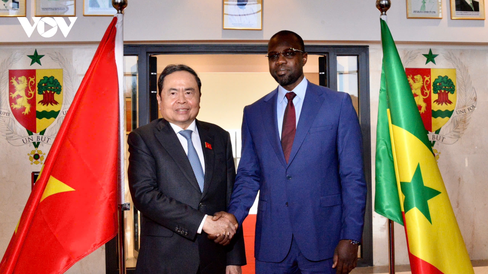 Chủ tịch Quốc hội Trần Thanh Mẫn hội kiến Thủ tướng Senegal Ousmane Sonko