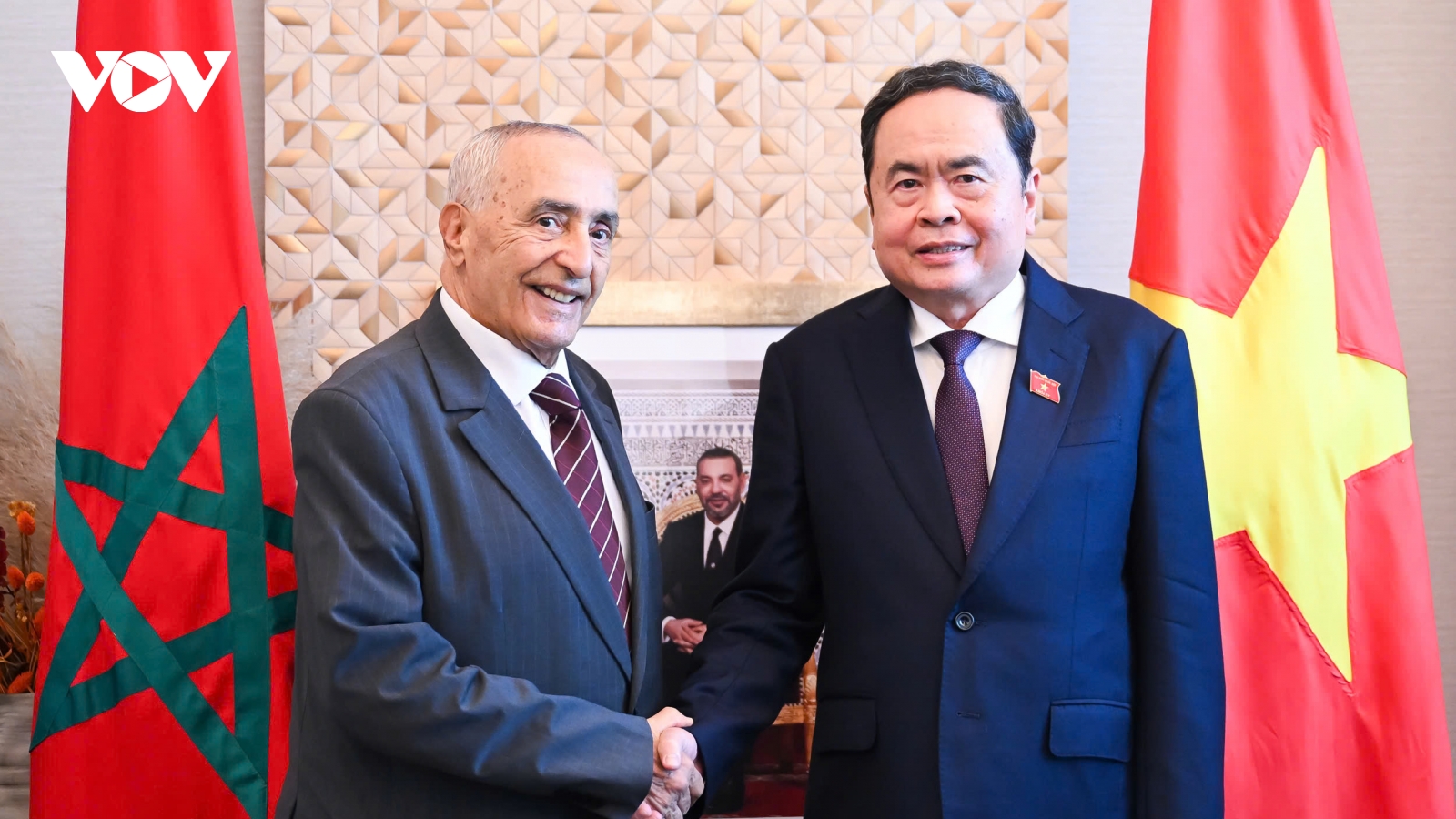 Chủ tịch Quốc hội Trần Thanh Mẫn tiếp Chủ tịch Hội hữu nghị Marocco-Việt Nam