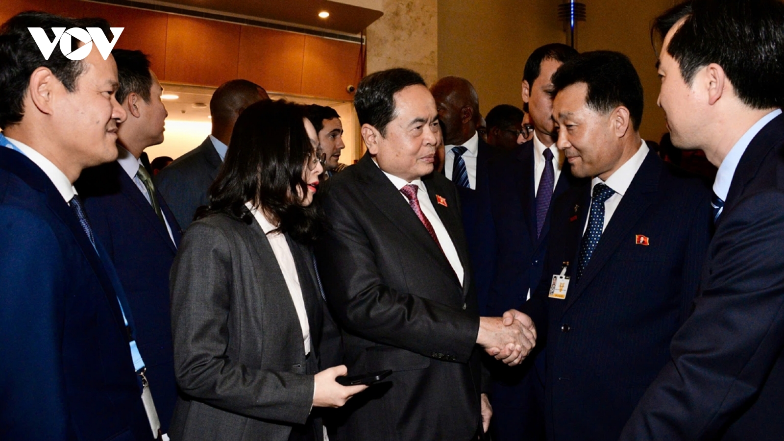 Chủ tịch Quốc hội gặp Trưởng đoàn các nước bên lề Hội nghị các Chủ tịch Quốc hội